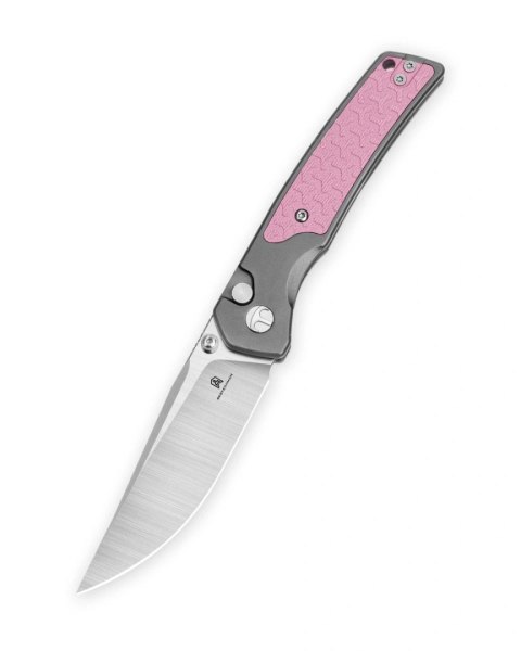 Nóż składany Bestechman Icebreaker Grey Aluminum / Pink G10, Satin D2 (BMK16B) Bestechman by Bestech Knives