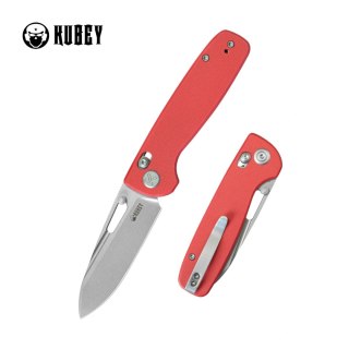 Nóż składany Kubey Bluff Red G10, Sandblasted 14C28N by Garet Caronna (KU248H) Kubey Knife