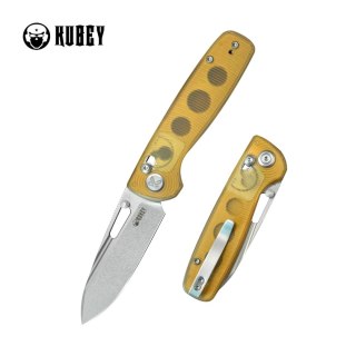 Nóż składany Kubey Bluff Translucent Ultem, Sandblasted 14C28N by Garet Caronna (KU248E) Kubey Knife