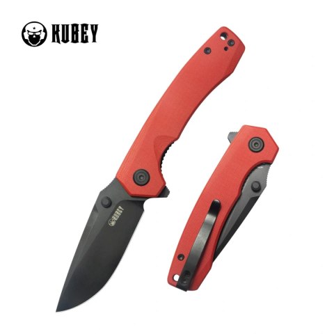Nóż składany Kubey Calyce Red G10, Blackwashed 14C28N (KU901S) Kubey Knife