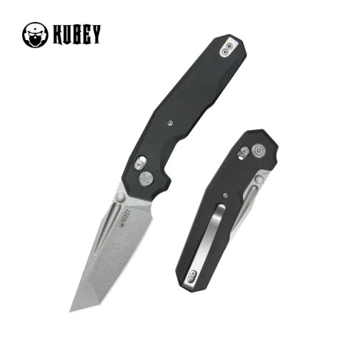 Nóż składany Kubey Carve Black G10, Beadblasted 14C28N (KU237A) Kubey Knife