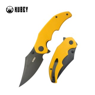 Nóż składany Kubey Ceto Yellow G10, Blackwashed 14C28N by MUZI Design (KU181G) Kubey Knife