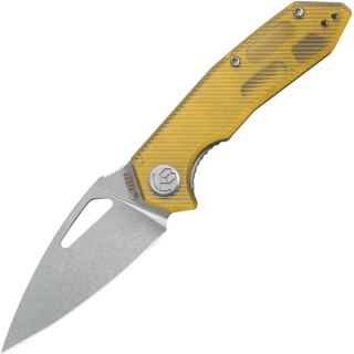 Nóż składany Kubey Coeus Yellow Ultem, Beadblasted 14C28N (KU122S) Kubey Knife