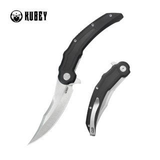 Nóż składany Kubey Crest Black G10, Satin 14C28N by Yuze Zhong (KU346A) Kubey Knife