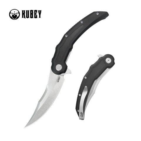 Nóż składany Kubey Crest Black G10, Satin 14C28N by Yuze Zhong (KU346A) Kubey Knife