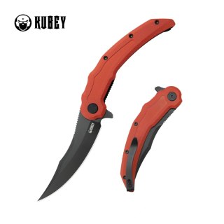 Nóż składany Kubey Crest Red G10, Blackwashed 14C28N by Yuze Zhong (KU346E) Kubey Knife