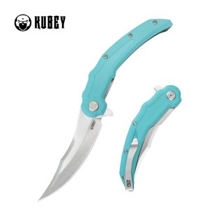 Nóż składany Kubey Crest Light Blue G10, Satin 14C28N by Yuze Zhong (KU346B) Kubey Knife