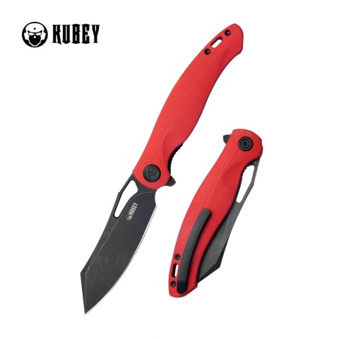Nóż składany Kubey Drake Red G10, Blackwashed 14C28N by Maksim Tkachuk (KU239H) Kubey Knife