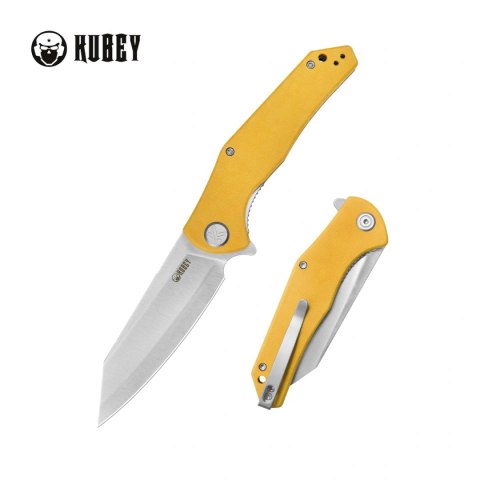 Nóż składany Kubey Flash KU158N, Yellow G10, Satin San Mai M2 Kubey Knife
