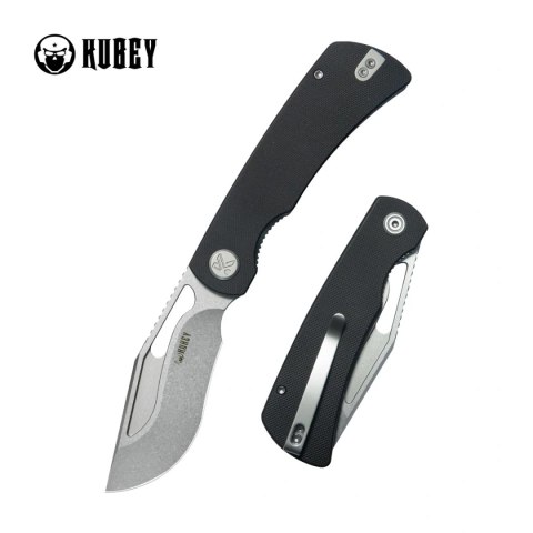 Nóż składany Kubey Gurkha Black G10, Beadblasted 14C28N by Johan Jordaan (KU397A) Kubey Knife