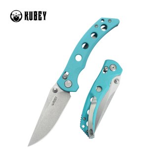 Nóż składany Kubey Hound Light Blue G10, Stonewashed 14C28N by Maksim Tkachuk (KU172C) Kubey Knife