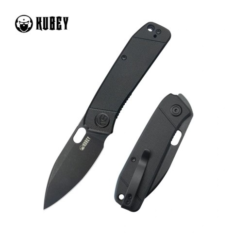 Nóż składany Kubey Hyde Black G10, Blackwashed 14C28N by Colin Maisonpierre (KU2104H) Kubey Knife