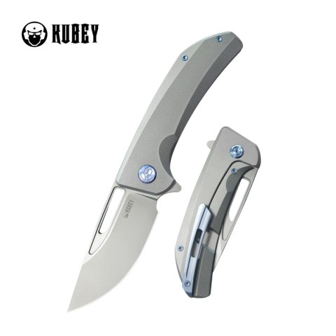 Nóż składany Kubey Hyperion Micro Milling Lines Titanium, Sandblasted CPM S35VN by Jelly Jerry (KB368G) Kubey Knife