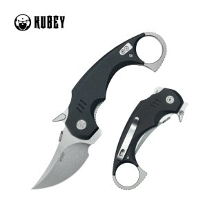 Nóż składany Kubey Jaw Pikal Black G10, Beadblasted 14C28N by MUZI Design (KU440A) Kubey Knife