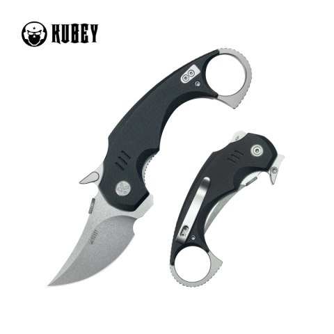 Nóż składany Kubey Jaw Pikal Black G10, Beadblasted 14C28N by MUZI Design (KU440A) Kubey Knife
