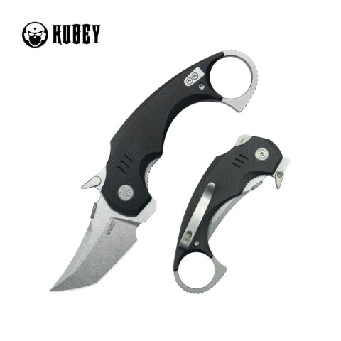 Nóż składany Kubey Jaw Tanto Black G10, Beadblasted 14C28N by MUZI Design (KU439A) Kubey Knife