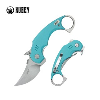 Nóż składany Kubey Jaw Pikal Light Blue G10, Beadblasted 14C28N by MUZI Design (KU440B) Kubey Knife