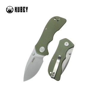 Nóż składany Kubey Karaji Green G10, Beadblasted 14C28N (KU180S) Kubey Knife