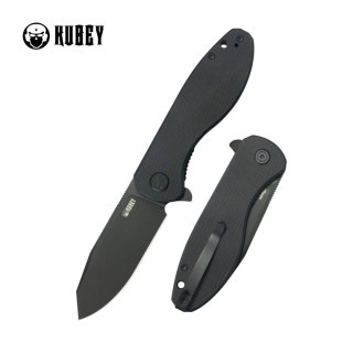 Nóż składany Kubey Master Chief Black G10, Blackwashed 14C28N by Keanu Alfaro (KU358N) Kubey Knife