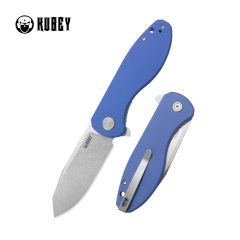 Nóż składany Kubey Master Chief Blue G10, Beadblasted 14C28N by Keanu Alfaro (KU358M) Kubey Knife