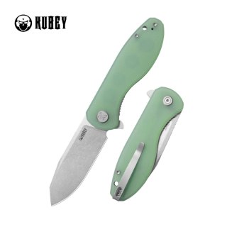 Nóż składany Kubey Master Chief Jade G10, Beadblasted 14C28N by Keanu Alfaro (KU358L) Kubey Knife