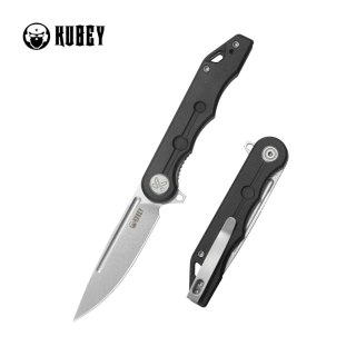 Nóż składany Kubey Mizo Black G10, Beadblasted 14C28N by Tiguass (KU312R) Kubey Knife