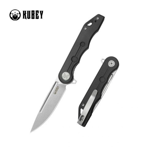Nóż składany Kubey Mizo Black G10, Beadblasted 14C28N by Tiguass (KU312R) Kubey Knife