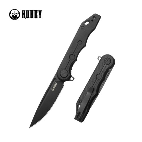 Nóż składany Kubey Mizo Black G10, Blackwashed 14C28N by Tiguass (KU312P) Kubey Knife