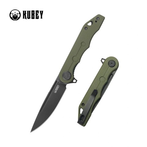 Nóż składany Kubey Mizo Green G10, Blackwashed 14C28N by Tiguass (KU312T) Kubey Knife