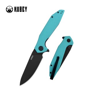 Nóż składany Kubey Nova KU117S, Light Blue G10, Blackwashed 14C28N Kubey Knife