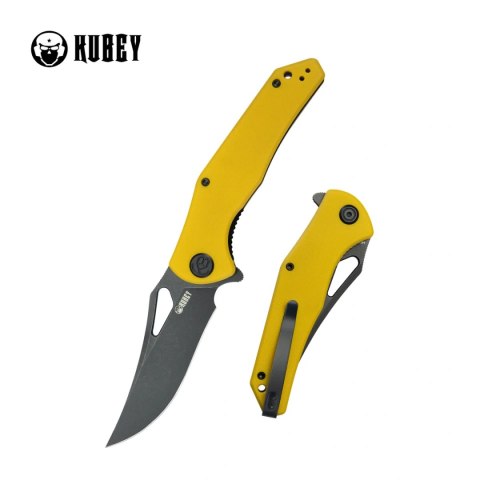 Nóż składany Kubey Phemius Yellow G10, Blackwashed 14C28N (KU149E) Kubey Knife