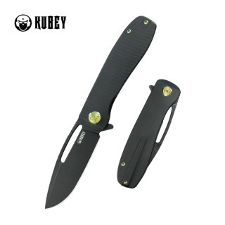 Nóż składany Kubey Supercell Black Titanium, Blackwashed 14C28N by K.C. Spiron (KU353D) Kubey Knife