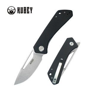 Nóż składany Kubey Thalia Black G10, Stonewashed 14C28N (KU331L) Kubey Knife