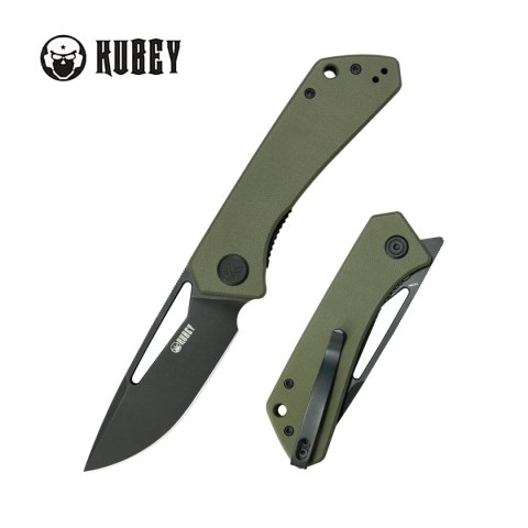 Nóż składany Kubey Thalia Green G10, Blackwashed 14C28N (KU331T) Kubey Knife