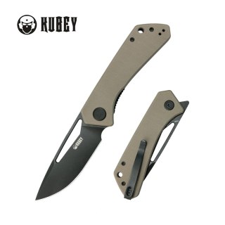Nóż składany Kubey Thalia Tan G10, Blackwashed 14C28N (KU331U) Kubey Knife