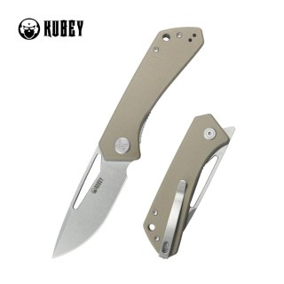 Nóż składany Kubey Thalia Tan G10, Stonewashed 14C28N (KU331R) Kubey Knife
