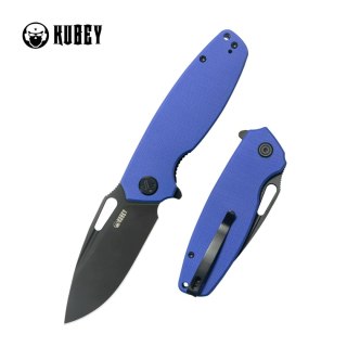 Nóż składany Kubey Tityus Blue G10, Blackwashed 14C28N (KU322V) Kubey Knife
