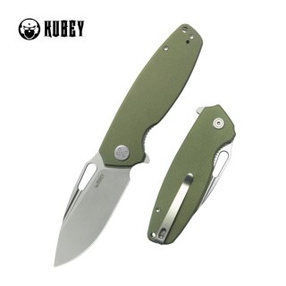 Nóż składany Kubey Tityus Green G10, Beadblasted 14C28N (KU322P) Kubey Knife