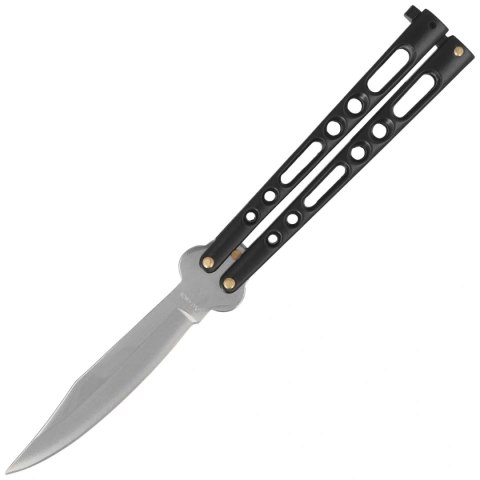 Nóż składany motylek Martinez Albainox Balisong, Black Zamak, Mirror 3Cr13Mov (02053-N) Martinez Albainox