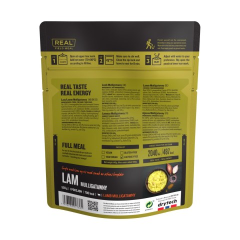 Żywność liofilizowana Real Turmat Field Meal Jagnięcina Mulligatawny 550 g Real Turmat