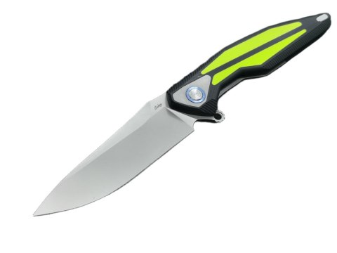 Nóż składany Rike Knife Tulay Black / Fluorescent Green Inlay, Matted 154CM (RK-TULAY-BFG) RikeKnife Co. Ltd.