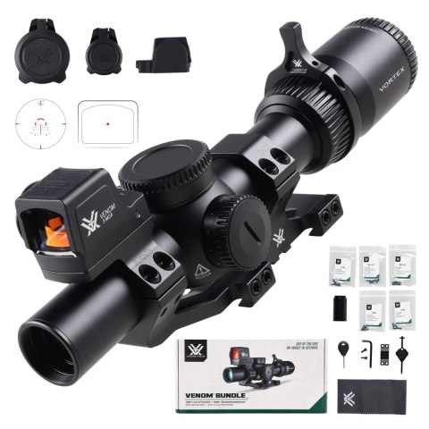 Zestaw Vortex AR luneta celownicza Vortex Venom 1-6x24 30 mm AR-BDC3 MOA + kolimator Vortex Venom 3 MOA + montaż Vortex Sport Ca Vortex Optics