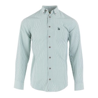 Koszula Tagart Harrington Slim w drobną kratkę, zielona Tagart