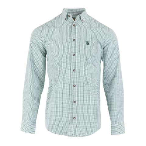 Koszula Tagart Harrington Slim w drobną kratkę, zielona Tagart