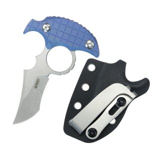 Nóż Kubey Stheno Blue Micarta, Beadblasted 14C28N by MUZI Design (KU404D) Kubey Knife