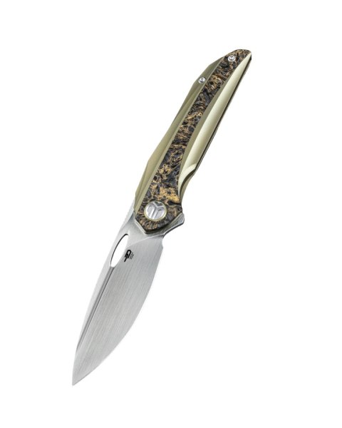 Nóż składany Bestech Senu Bronze Titanium / Fat Carbon, Hand Satin CPM S90V by Kombou (BT2601C) Bestech Knives