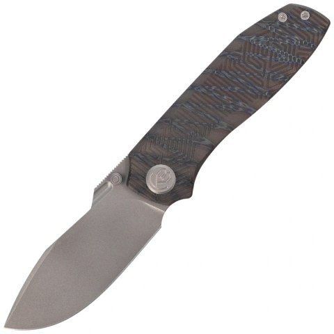 Nóż składany Kubey KB Knives Agera Flame Ano with Maze Pattern Milling Titanium, Bead Blasting M390 by Utilizator (KB437B) Kubey Knife
