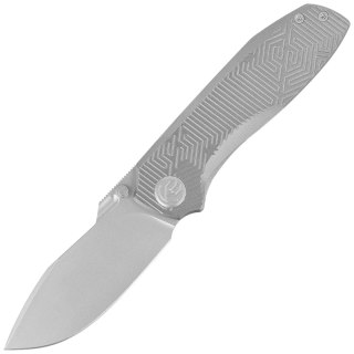 Nóż składany Kubey KB Knives Agera Sandblasting with Maze Pattern Milling Titanium, Sandblasting M390 by Utilizator (KB437A) Kubey Knife