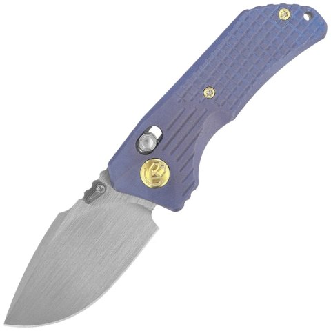Nóż składany Kubey KB Knives Jarpen Frag Pattern Blue Titanium, Hand Rubbed Satin CPM S90V by Kot Knives (KB415E) Kubey Knife