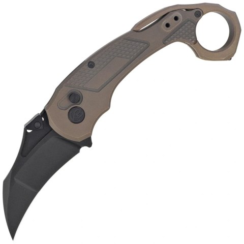 Nóż składany Kubey KB Knives Tactical Toucan Bronze Titanium, Blackwashed CPM 20CV by Jake Hoback (KB463C) Kubey Knife